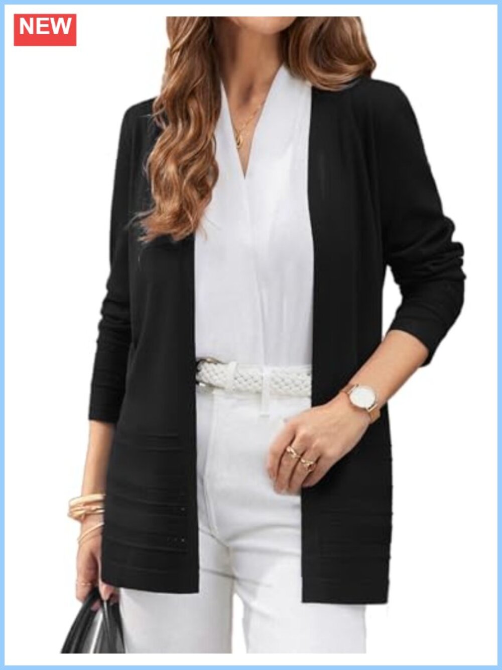 Long Sleeve V-Neck Cable Knit Cardigan Sweater for Women Fall Winter Layering